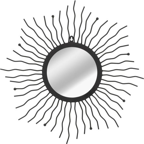 Vrtno zidno ogledalo u obliku sunca 60 cm crno slika 3