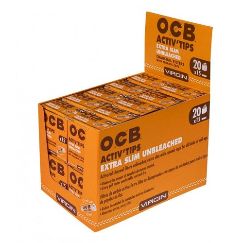 OCB ACTIV TIPS Charcoal Filters Extra Slim unbl. slika 1