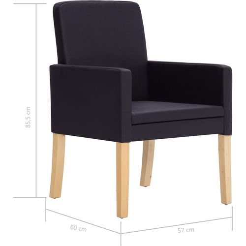 Blagovaonske stolice od umjetne kože 4 kom tamnosmeđe slika 13