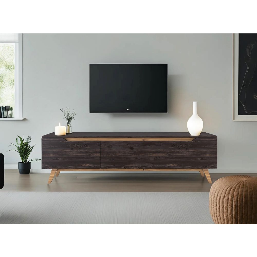 TV Stalak D1-1009 u Crnom Orahovom Dizajnu slika 2