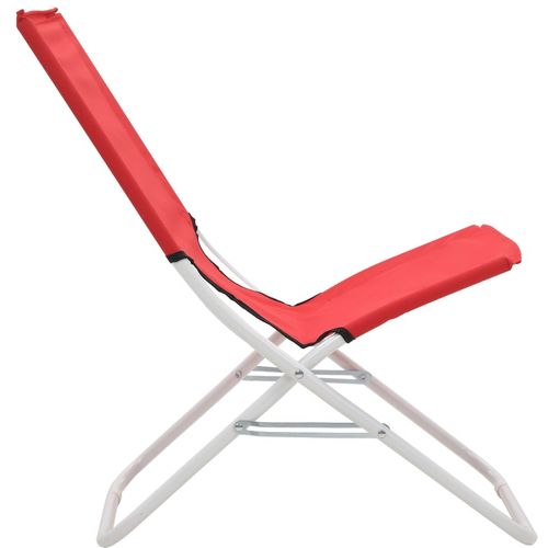 Sklopive stolice za plažu 2 kom crvene slika 3
