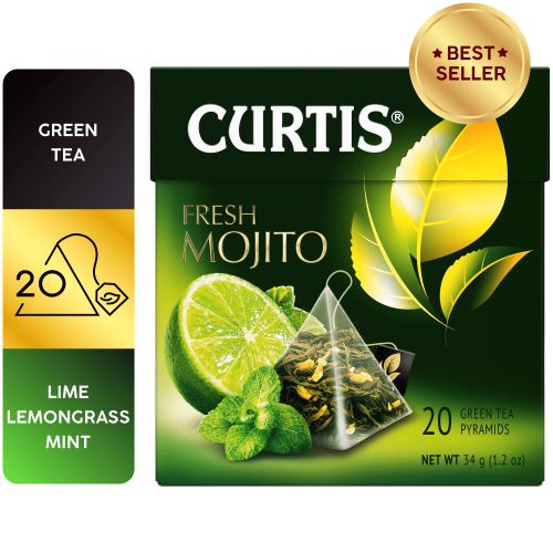 Curtis Fresh Mojito - Zeleni čaj sa mohito aromom, korom citrusa  i mentom, 20x1.7g 1515100 slika 1