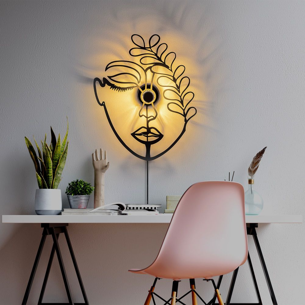 Zidna lampa Flower Faced V2 u crnoj boji slika 2