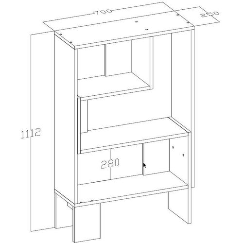 Keevy - Anthracite, Oak Anthracite
Oak Bookshelf slika 5