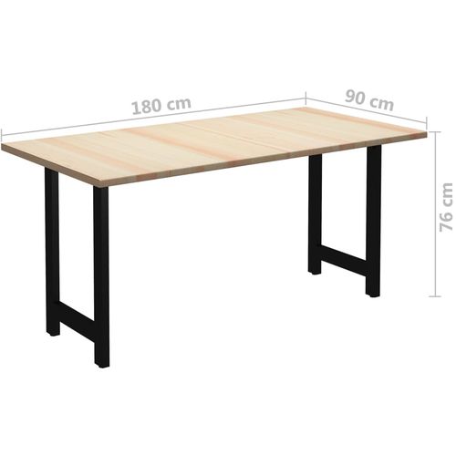 Blagovaonski stol 180 x 90 x 76 cm od borovine slika 10