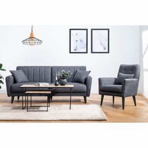 Atelier Del Sofa AQUA-TAKIM1-S 1053 Antracit Sofa-Krevet Set