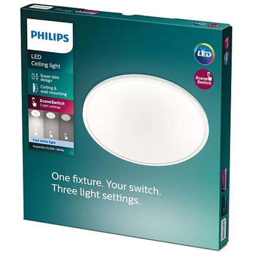 Philips superslim cl550 plafonska svetiljka 15w 4000lm slika 5