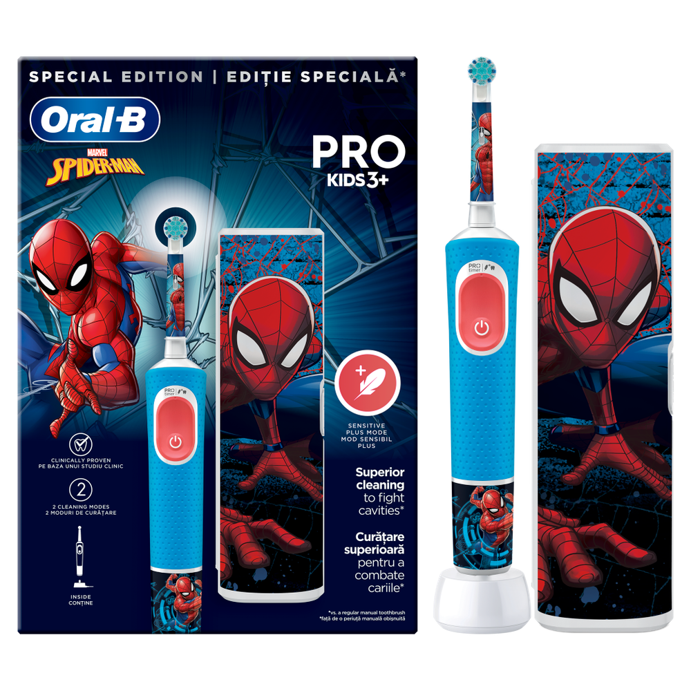 Oral B Električna Četkica Za Zube D103 Vital. Spiderman + Travel Case slika 1