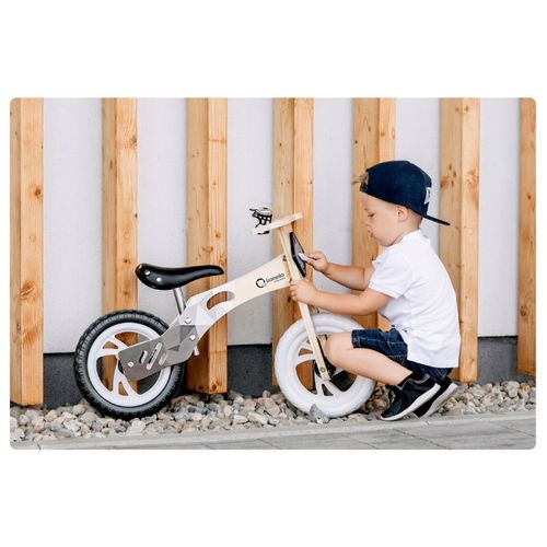 Lionelo dječji bicikl drveni - guralica Willy 12", sivi, 5g JAMSTVA slika 7