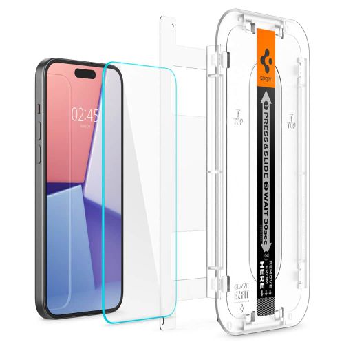 Spigen – Glas.tR EZ-FIT (2 kom) AGL06883 za iPhone 15 Plus slika 3