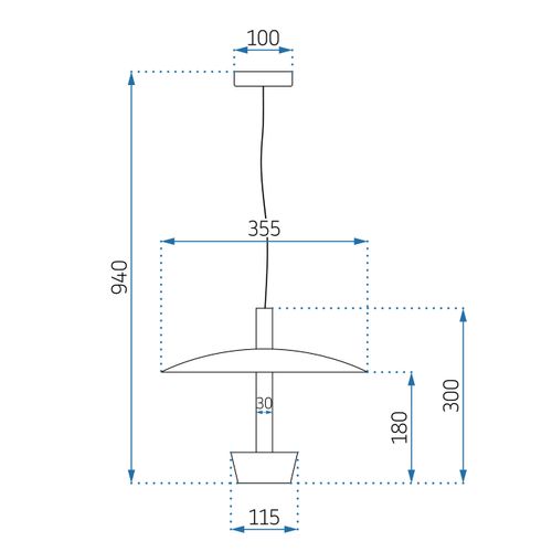 TOOLIGHT Viseća svjetiljka APP914-1CP slika 14