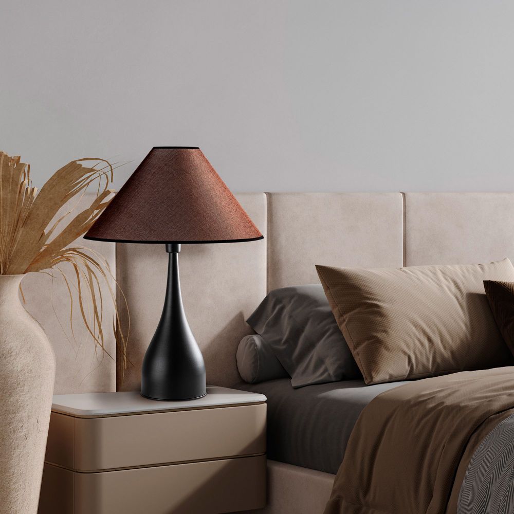 Luna - Crno-Smeđa Stolna Lampa 15267 slika 3
