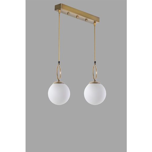 Morino 2 Li Sıralı Beyaz Camlı Eskitme Sarkıt White Chandelier slika 2