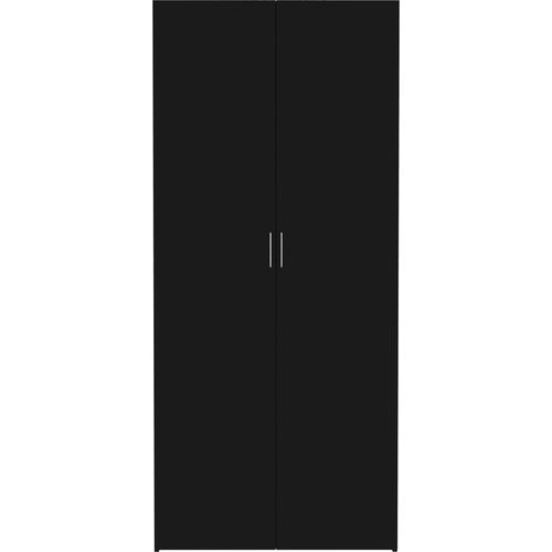 Ormarić za pohranu crni 80 x 35,5 x 180 cm od iverice slika 16