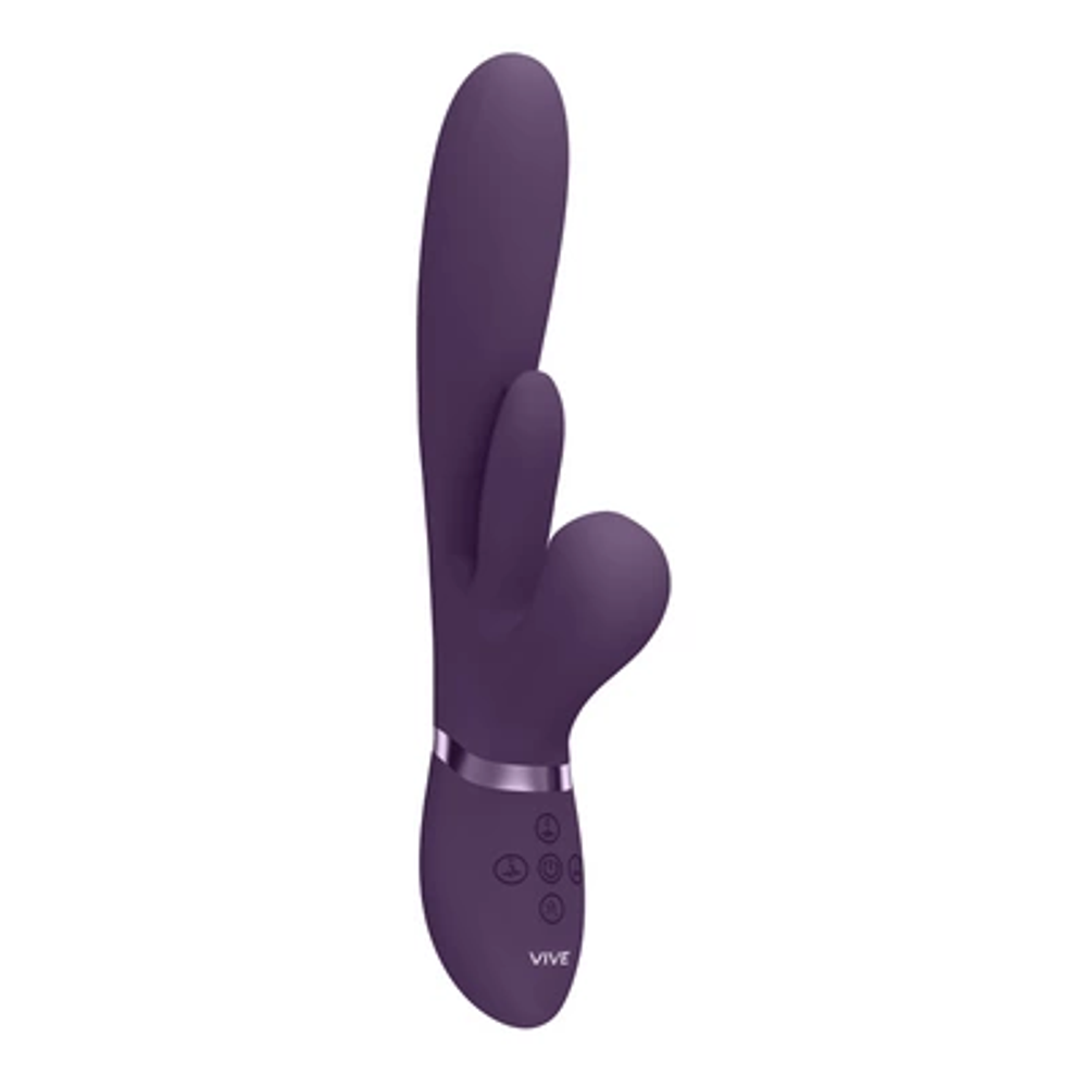 VIVE by Shots Kura - Vibrator za G-točku s mlataranjem jezika i stimulatorom pulsnog vala - ljubičasta slika 1