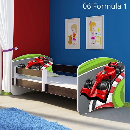 Dječji krevet ACMA s motivom, bočna wenge 140x70 cm - 06 Formula 1 slika 1