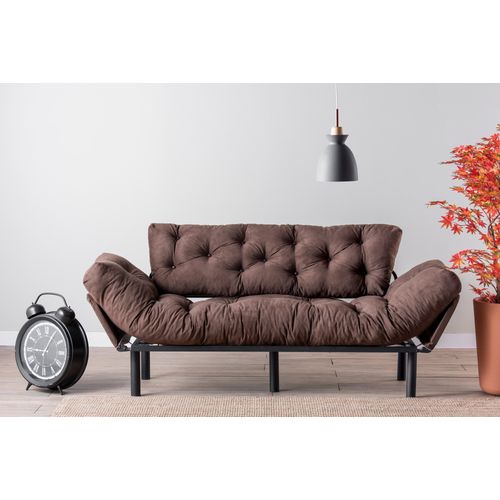 Atelier Del Sofa Trosjed na razvlačenje, Smeđa, Nitta Triple - Brown slika 2