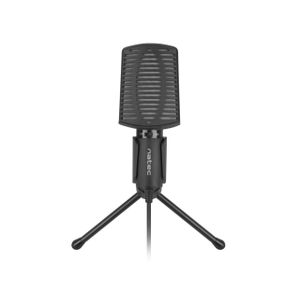 Natec NMI-1236 ASP, Condenser Microphone w/Tripod, 3.5mm Connector, Black