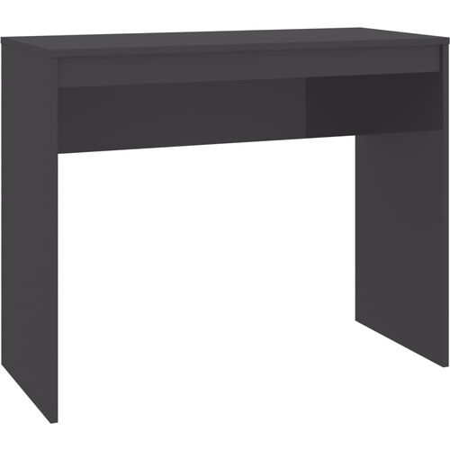 Radni stol visoki sjaj sivi 90 x 40 x 72 cm od iverice slika 13