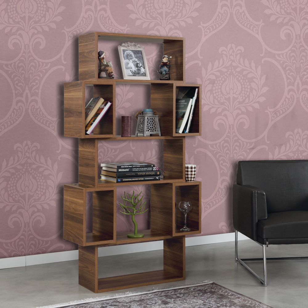 Ormar za knjige od orahovine 'Box Walnut' slika 1