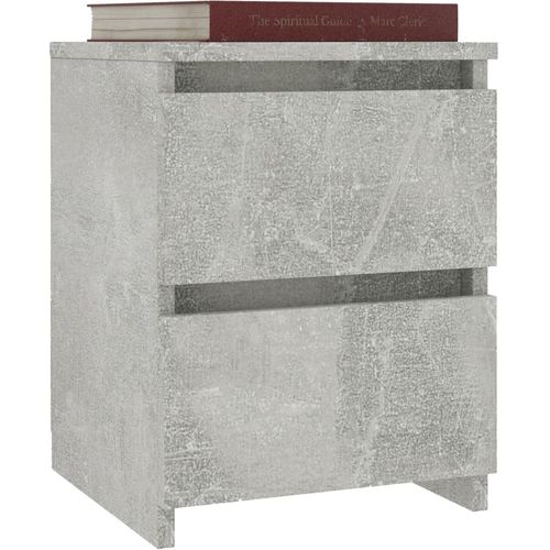 Noćni ormarić siva boja betona 30 x 30 x 40 cm od iverice slika 15
