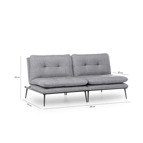 Atelier Del Sofa Trosjed na razvlačenje, Sivo, Martin Sofabed - Grey GR110 slika 10