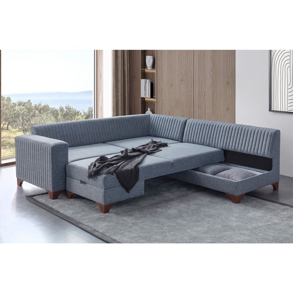 Ugaona Sofa West Desna - boja: siva slika 2
