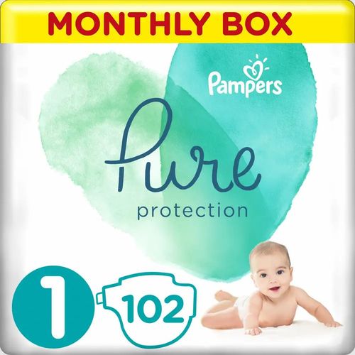 Pampers Pure protection Pelene, Mjesečno pakiranje, veličina 1 slika 1