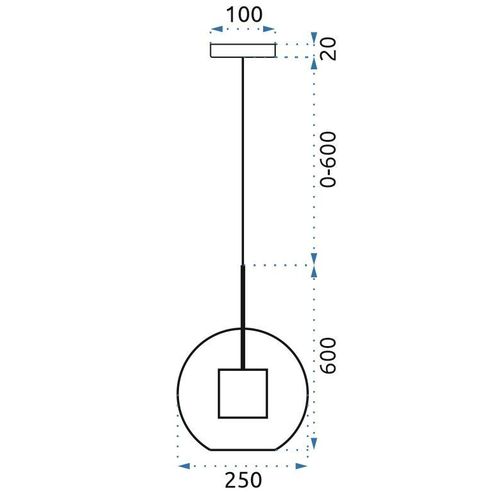 TOOLIGHT Staklena viseća svjetiljka crna Loft APP558-1CP 25cm slika 11