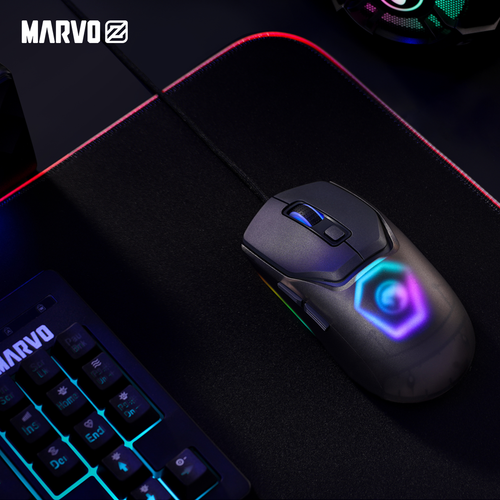 Marvo Gaming Miš Z FIT LITE G1, Sivi slika 9