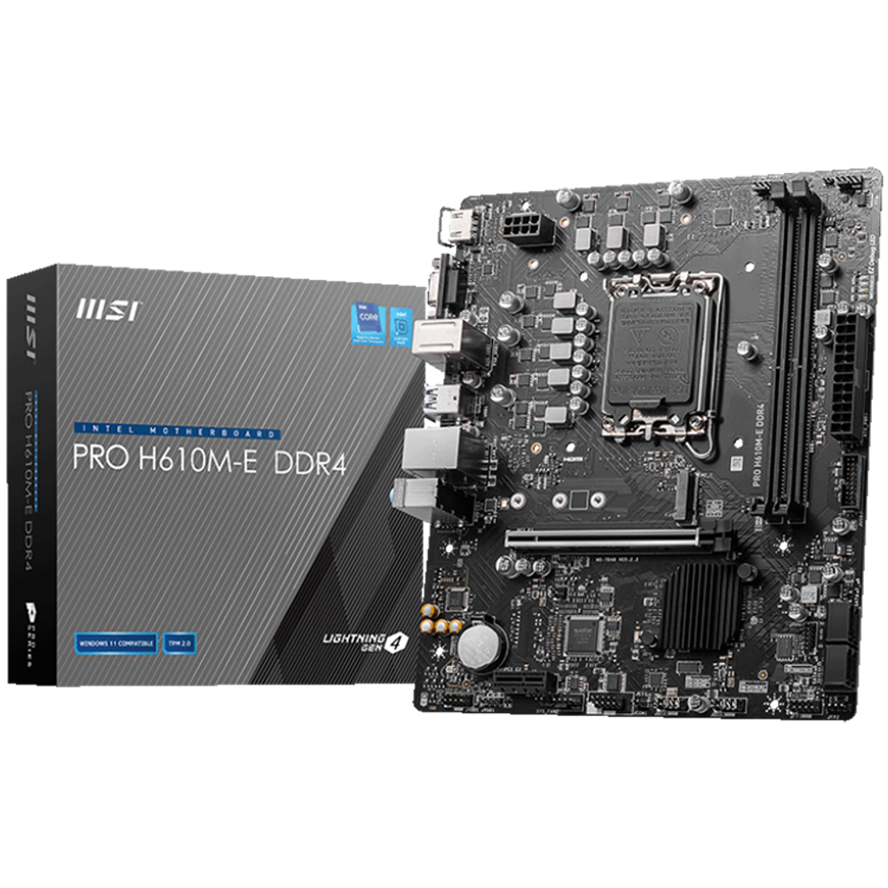MSI PRO H610M-E DDR4 Micro-ATX Matična Ploča slika 1