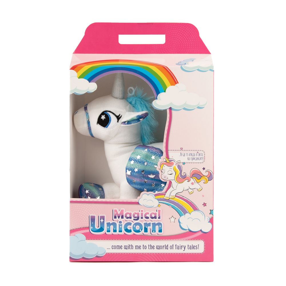 AMEK Plišana igračka Magical Unicorn - Jednorog sa pomičnim krilima 28cm  slika 2