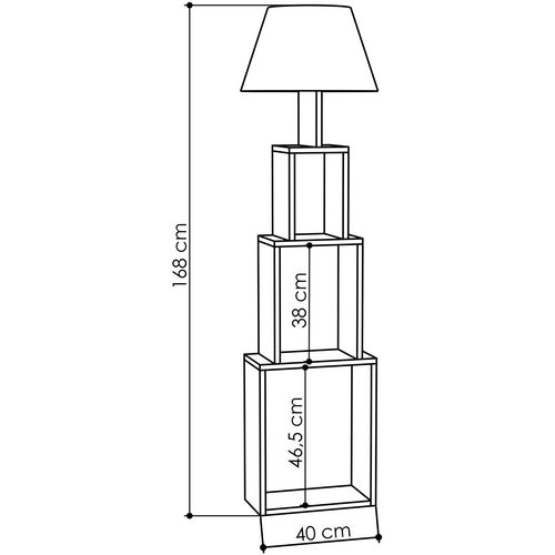 Woody Fashion Podna svjetiljka, Antracit Bež, Tower - Anthracite, Beige slika 4