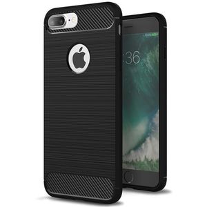 Techsuit - Carbon Silicone maska za iPhone 7 Plus - crna