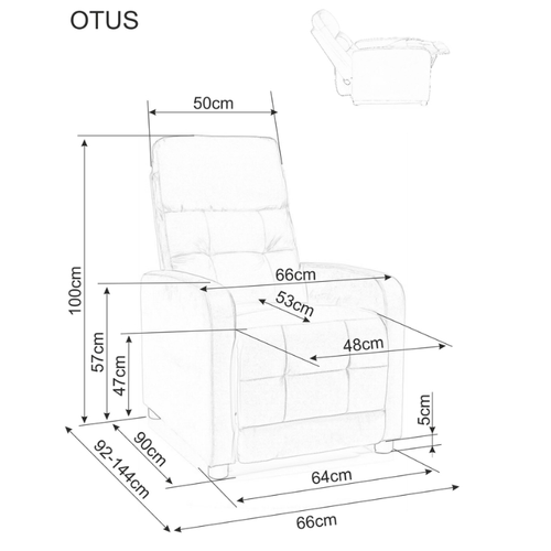 Fotelja Otus - Bež slika 2