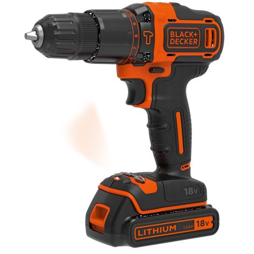 Black & Decker BDCHD18KB aku udarna bušilica 18v kofer+baterije  slika 1