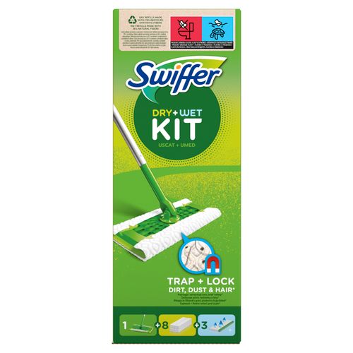 SWIFFER Sweeper osnovni set za čišćenje podova , 1 drška, 8 suvih krpa i 3 vlažne maramice  slika 3