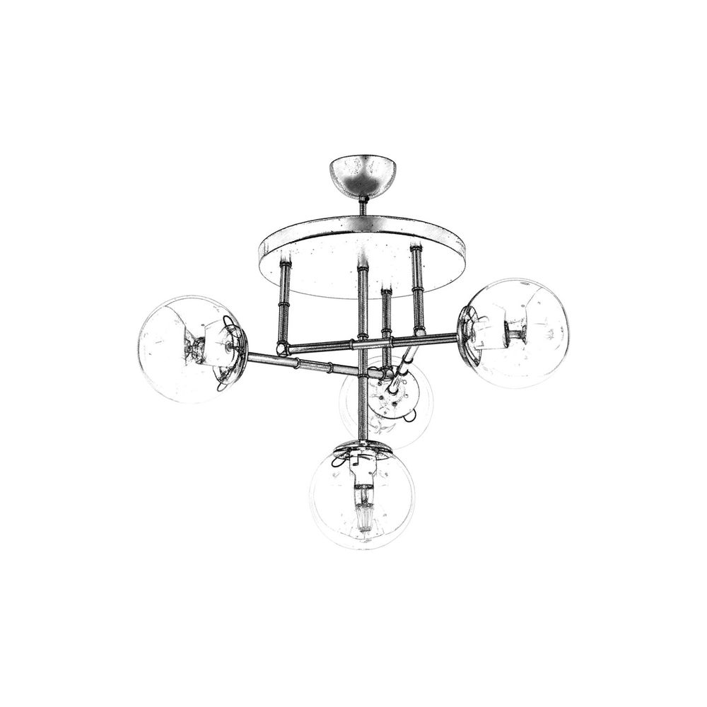 Luster AV-4331-4T-BSY u Crno-Zlatnoj Boji slika 3