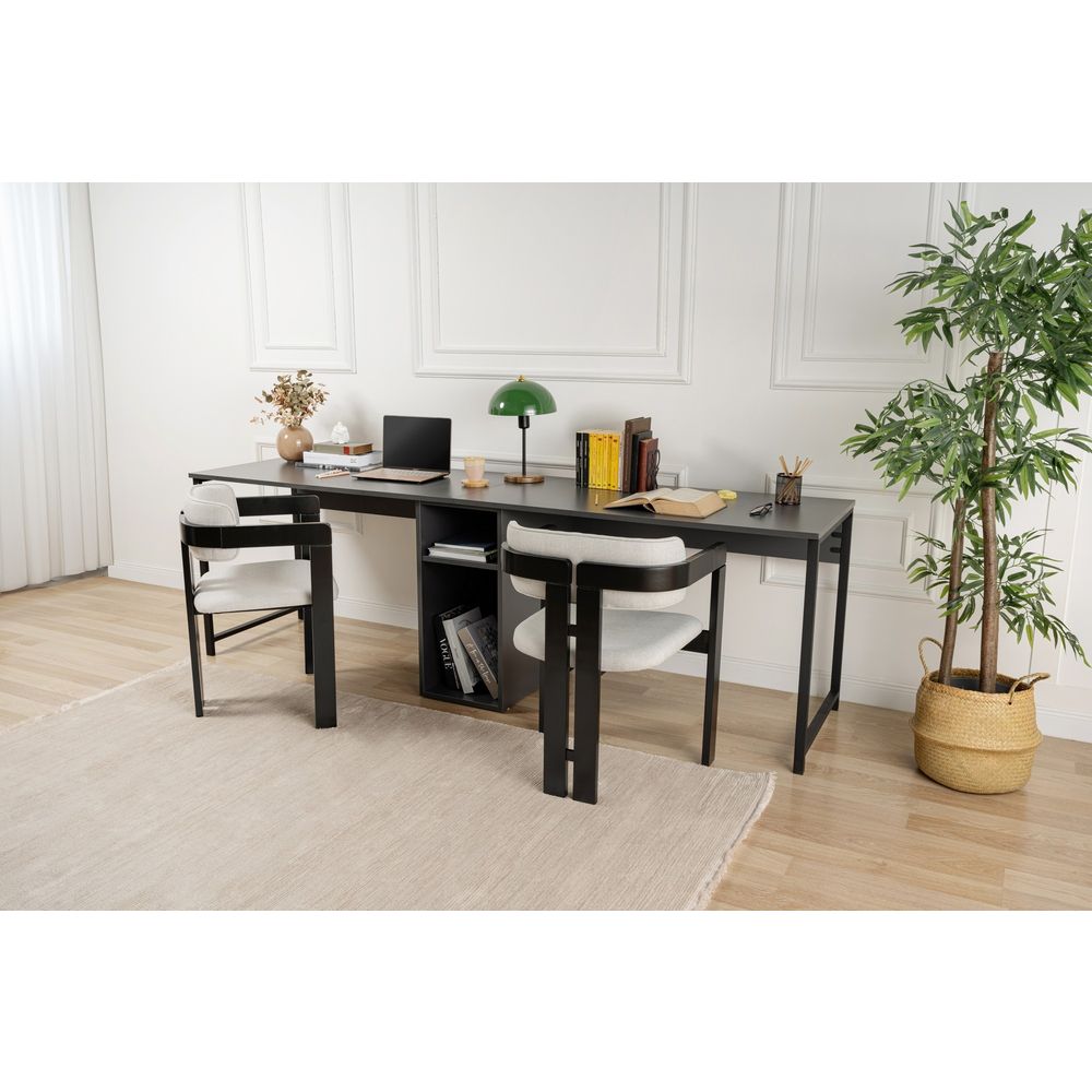 Twin Study Desk - Antracit, Crni Antracit slika 2