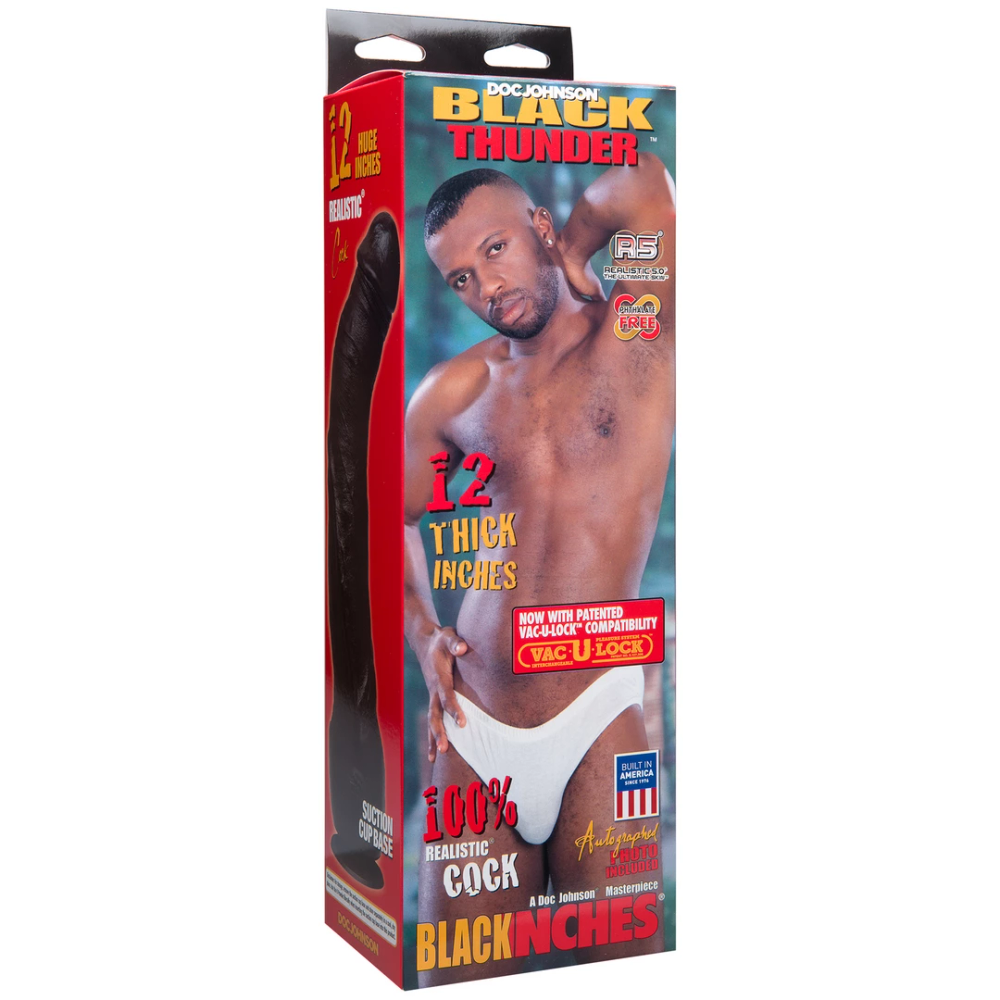 Doc Johnson Black Thunder - Realistični dildo - 12 / 30 cm slika 2