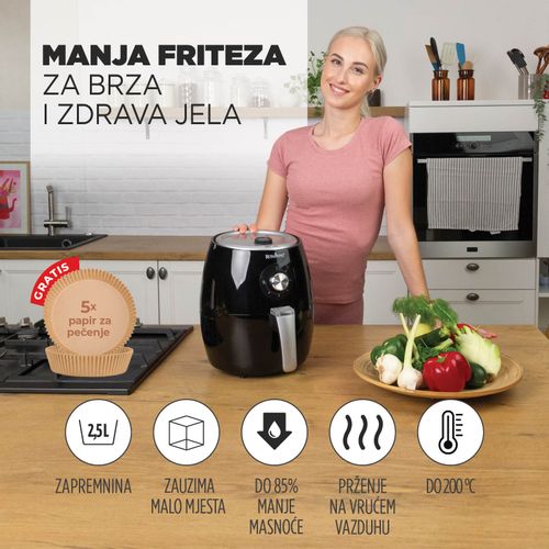 Friteza na vrući vazduh Rosmarino Infinity II - 2,5 l slika 3