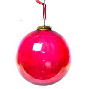 Novogodišnja kuglica Lustro crvena 15 cm