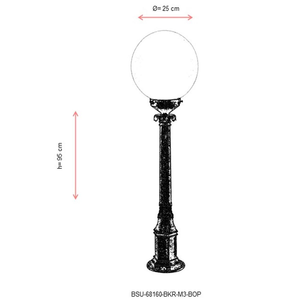 BSU-68160-BKR-M3-BOP Smeđi Spoljašnji Podni Lampa slika 3