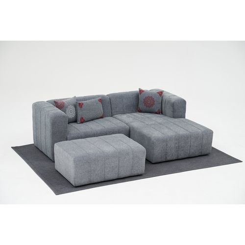 Beyza Mini Right - Grey Grey Corner Sofa slika 3