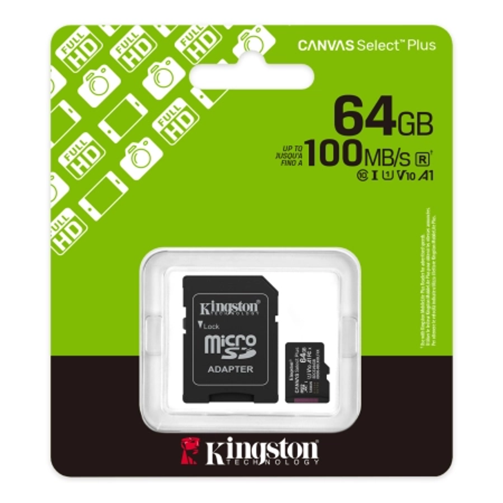 Kingston MicroSD Canvas Select Plus Memorijska kartica 64GB A1 Class10 slika 3