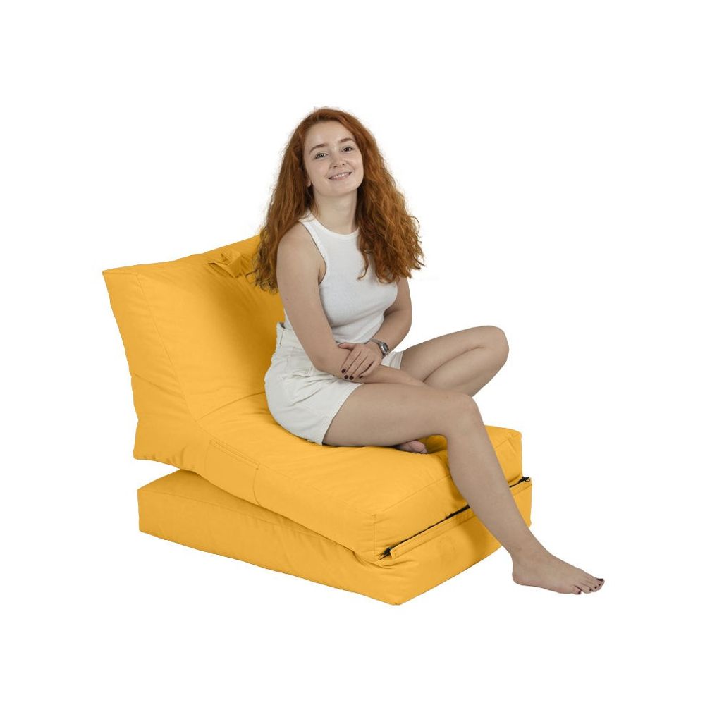 Siesta Sofa Bed Pouf - Žuti Vrt Bean Bag slika 7