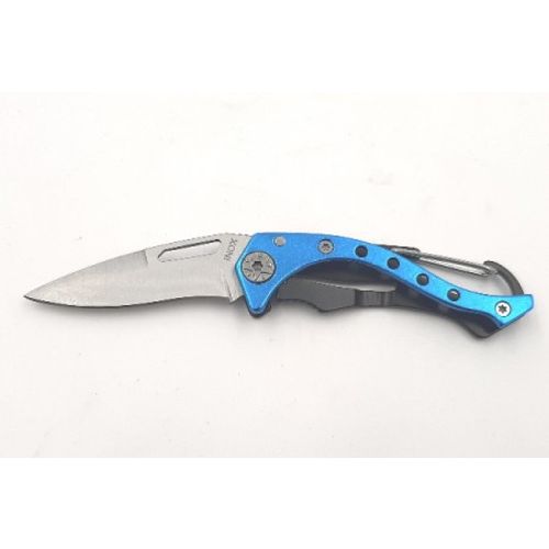 Ausonia preklopni mini nož sa karabinerom, plav 12 cm slika 1