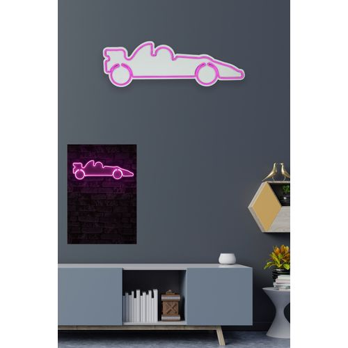 Wallity Ukrasna plastična LED rasvjeta, Formula 1 Race Car - Pink slika 3