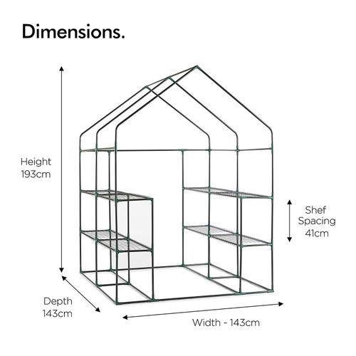 Staklenik VonHaus 143 x 143 x 195 cm slika 1