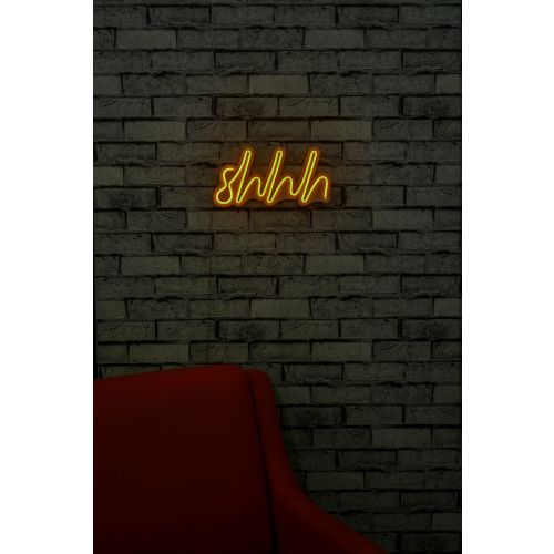 Wallity Ukrasna plastična LED rasvjeta, Shhh - Yellow slika 12